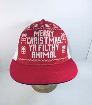 Home Alone Cap Quote  “Merry Christmas Ya Filthy Animal “ White and red